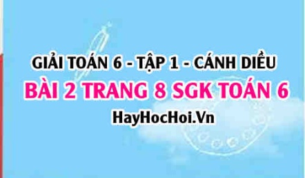 Giải bài 2 trang 8 Toán 6 Tập 1 SGK Cánh Diều
